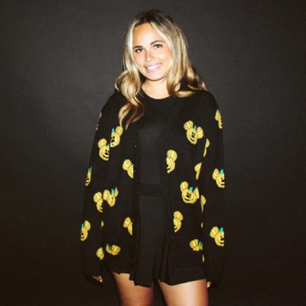 NWT Cakeworthy Mickey Pumpkin Cardigan